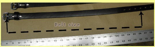Stitched Burgundy Handmade Leather Belt