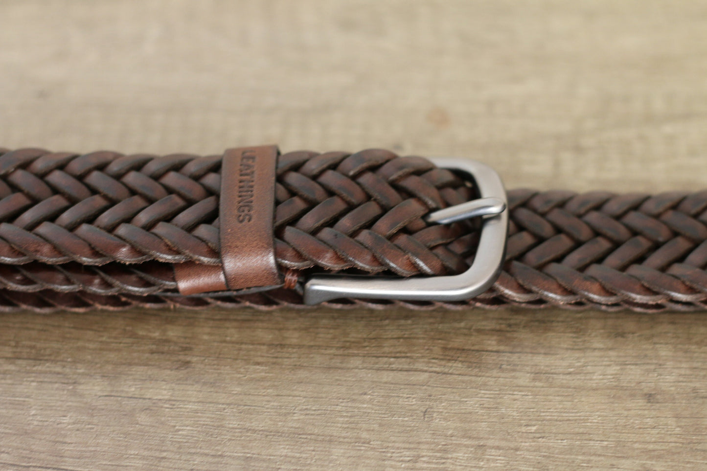 Handcrafted Full Grain brown braided belts
