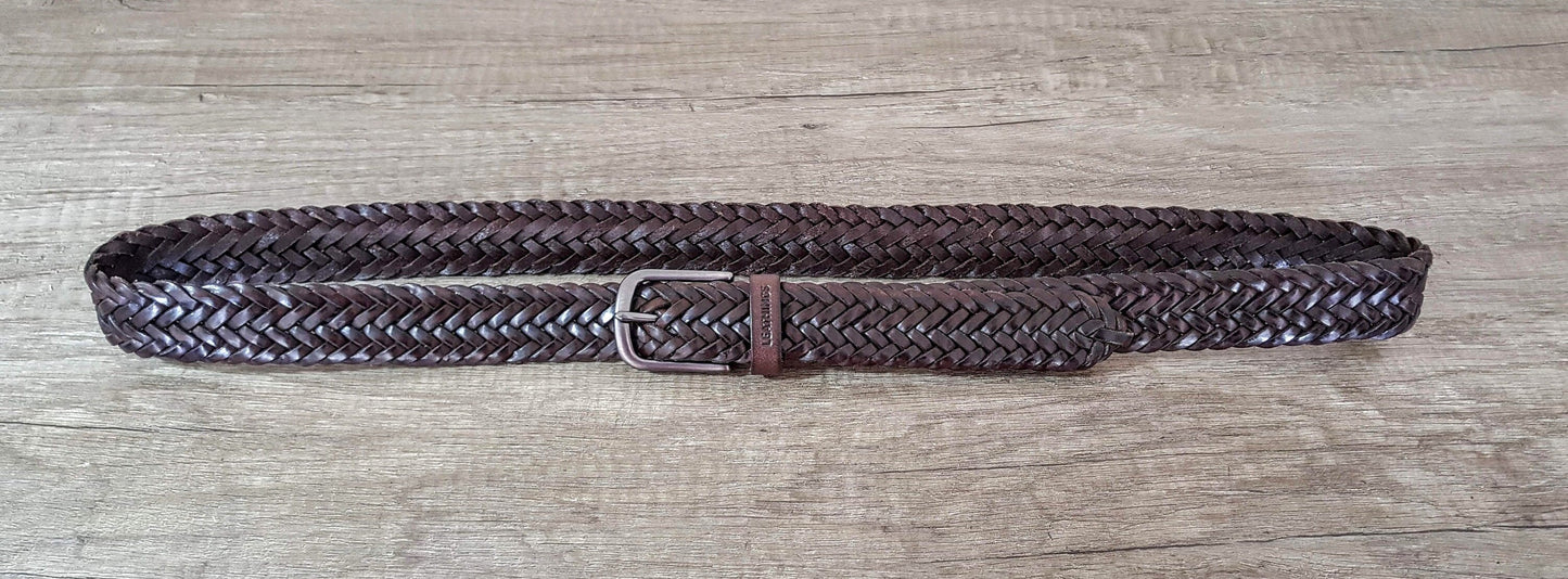 Handcrafted Full Grain brown braided belts