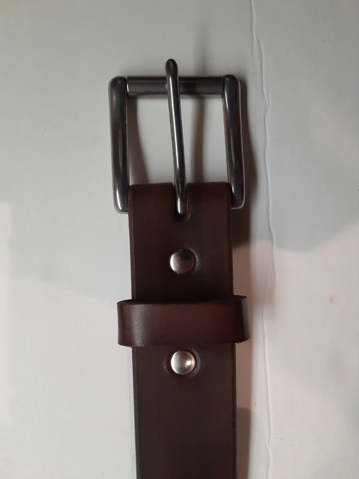 Hand Made Leather Belt - Brown Leather Belt