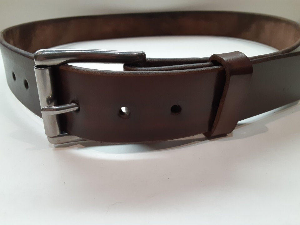 Hand Made Leather Belt - Brown Leather Belt