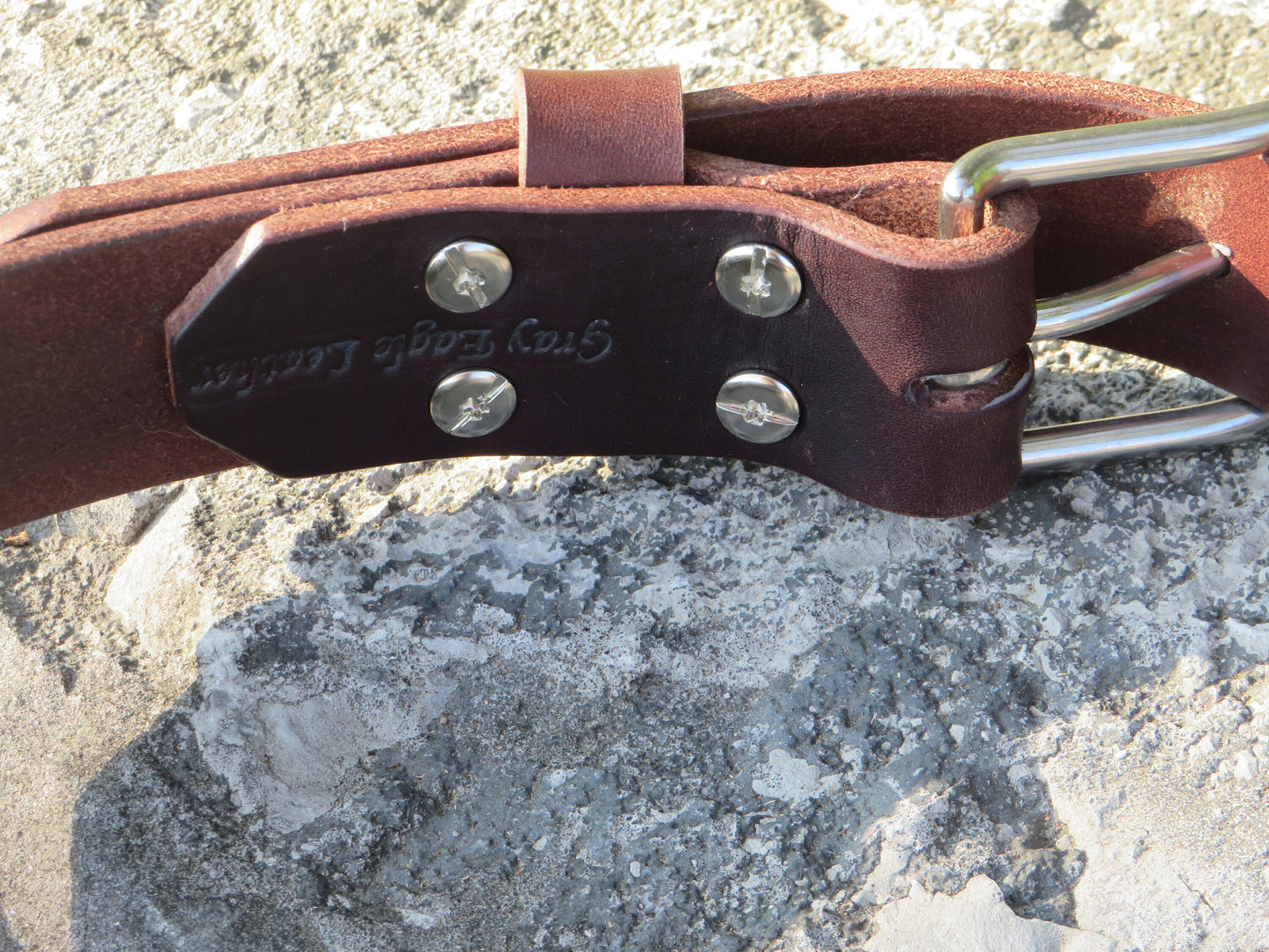 Dark brown Bridle Leather belt