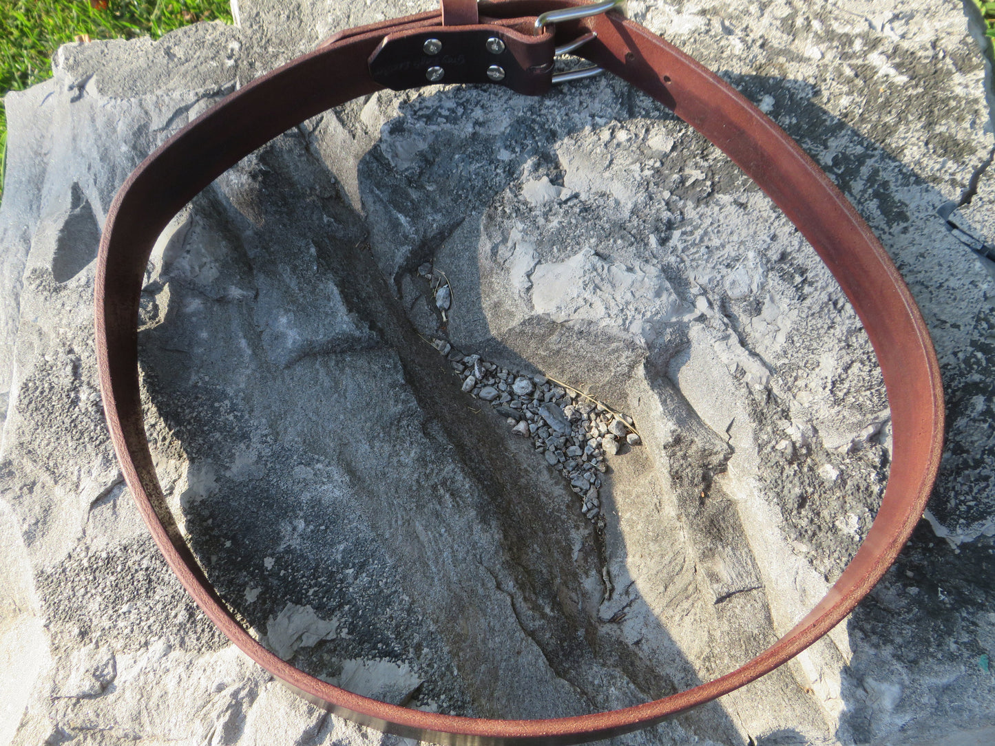Dark brown Bridle Leather belt