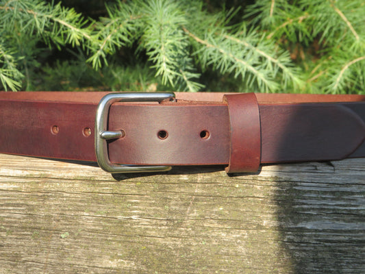 Dark brown Bridle Leather belt