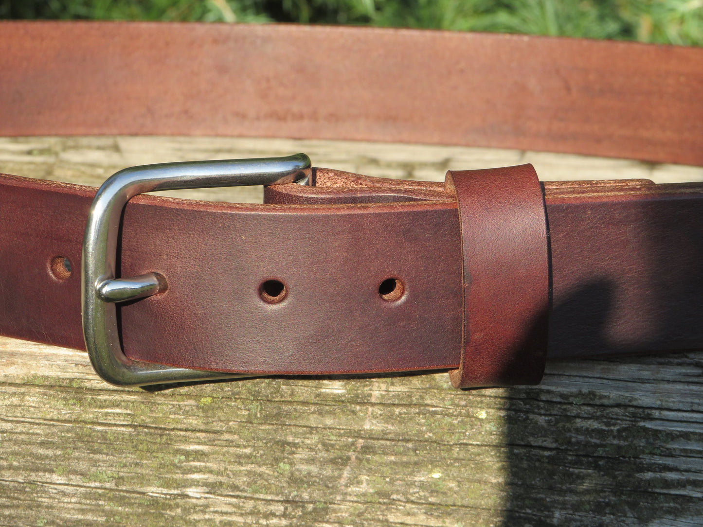 Dark brown Bridle Leather belt