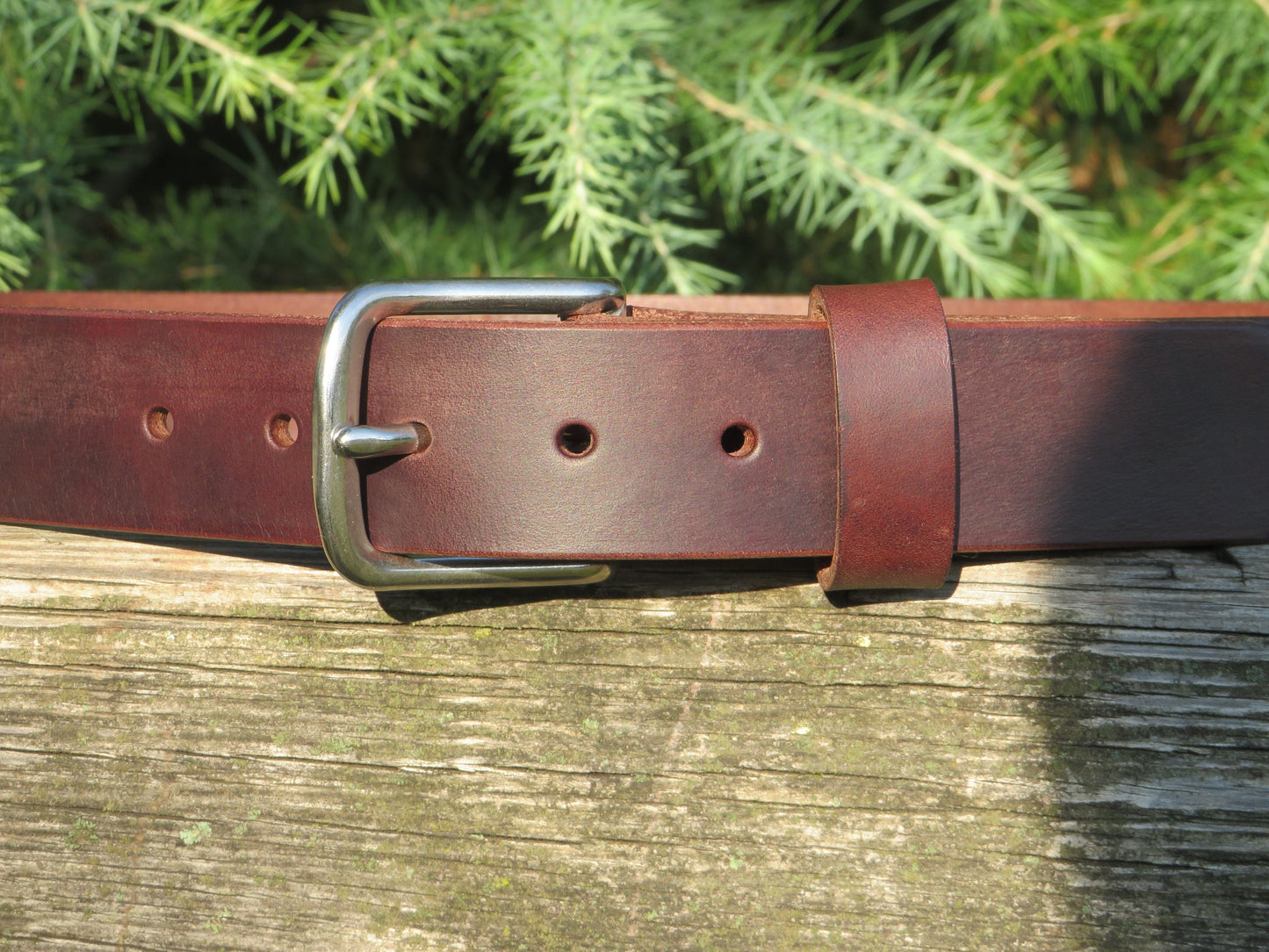 Dark brown Bridle Leather belt