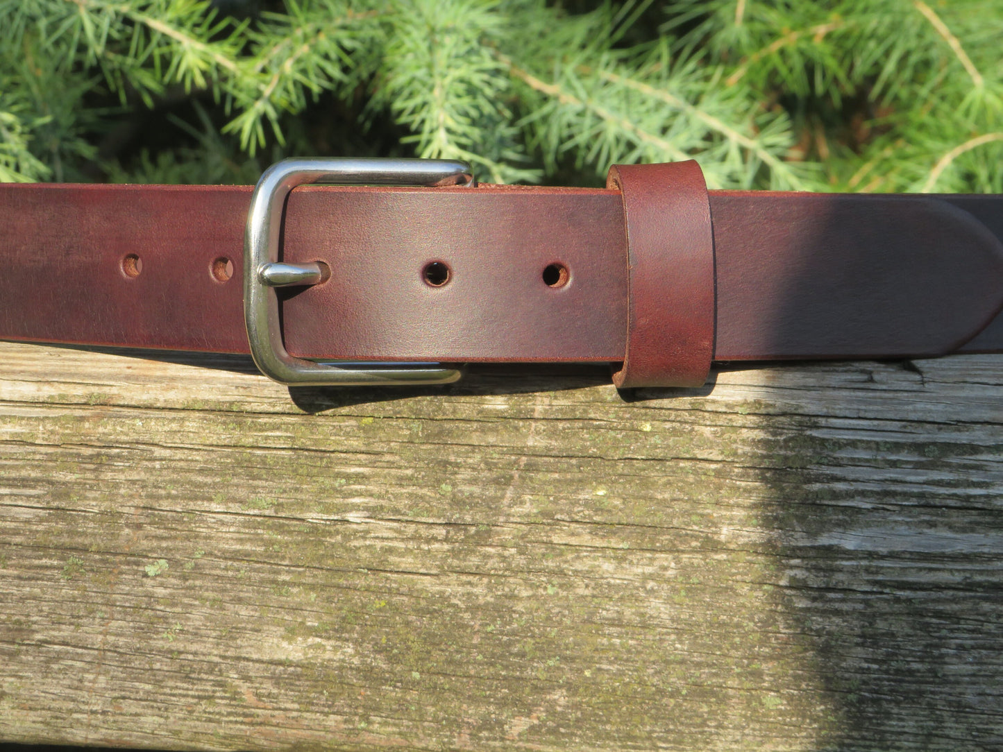 Dark brown Bridle Leather belt