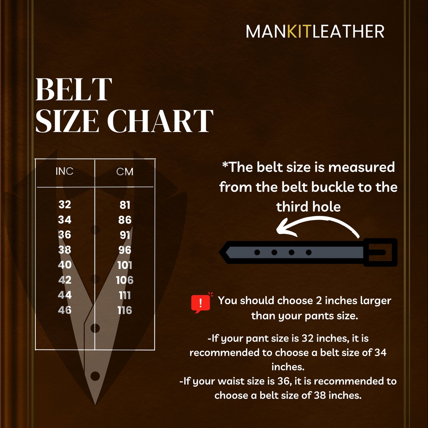 Custom Name Brown Leather Belt
