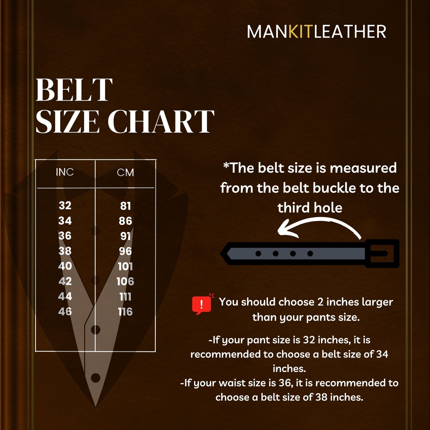 Personalized Black Leather Belt for Daddy