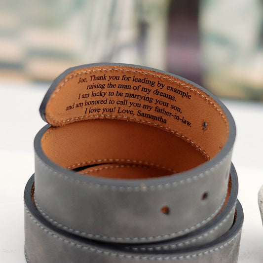 Custom Name Brown Leather Belt