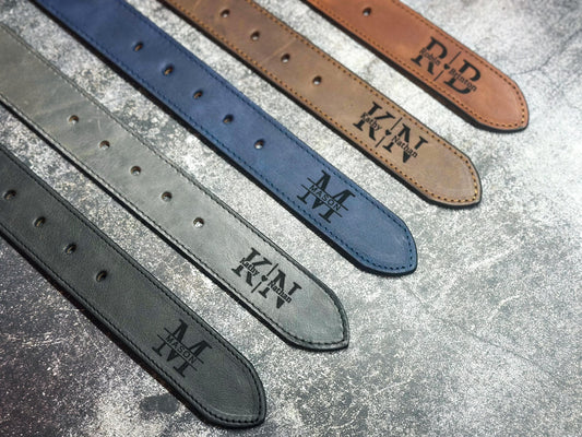 Custom Engraved Leather Belt for Husband