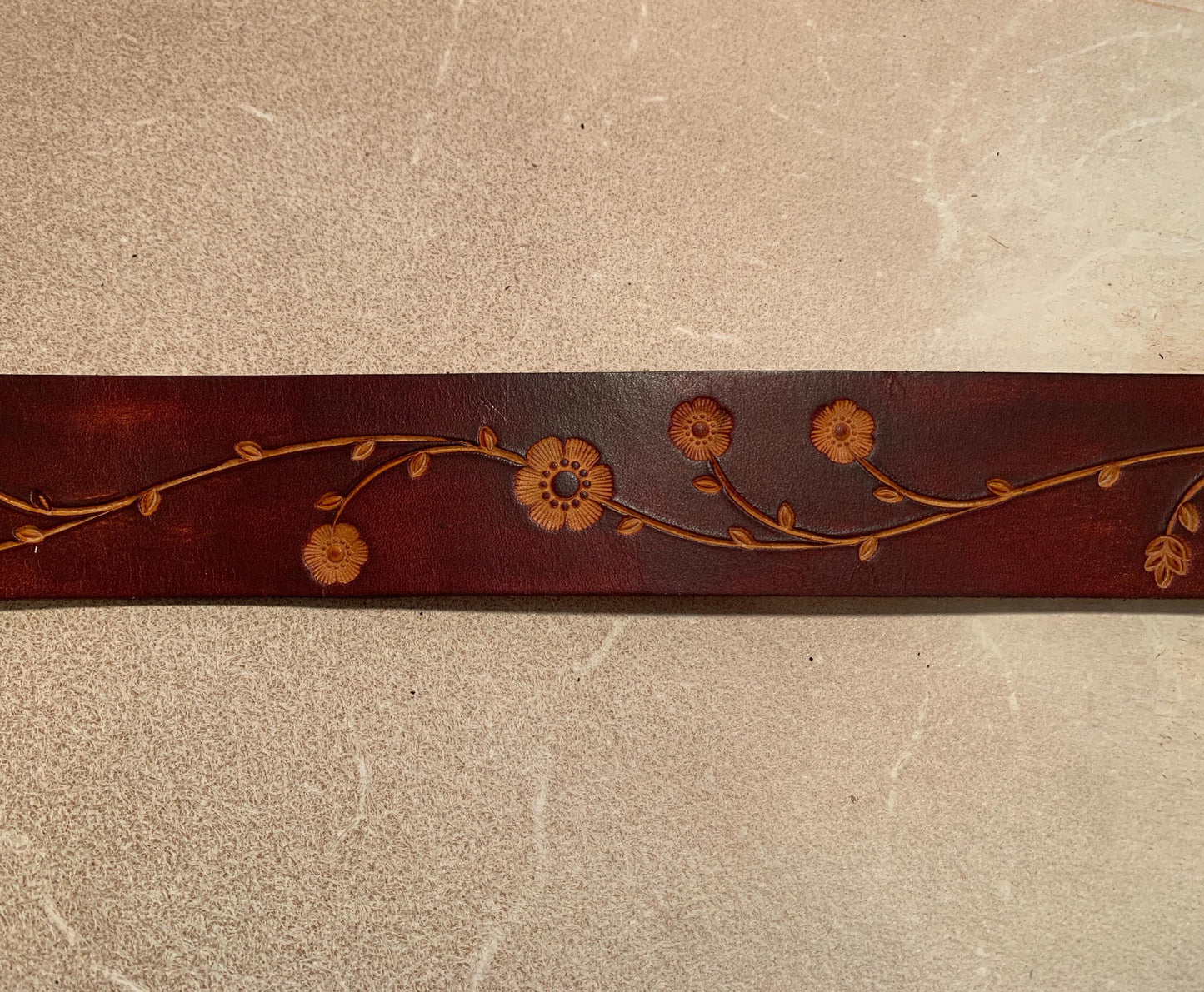 Custom Leather Belt - Tooled Leather Belt