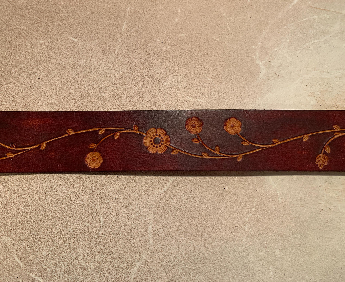 Custom Leather Belt - Tooled Leather Belt