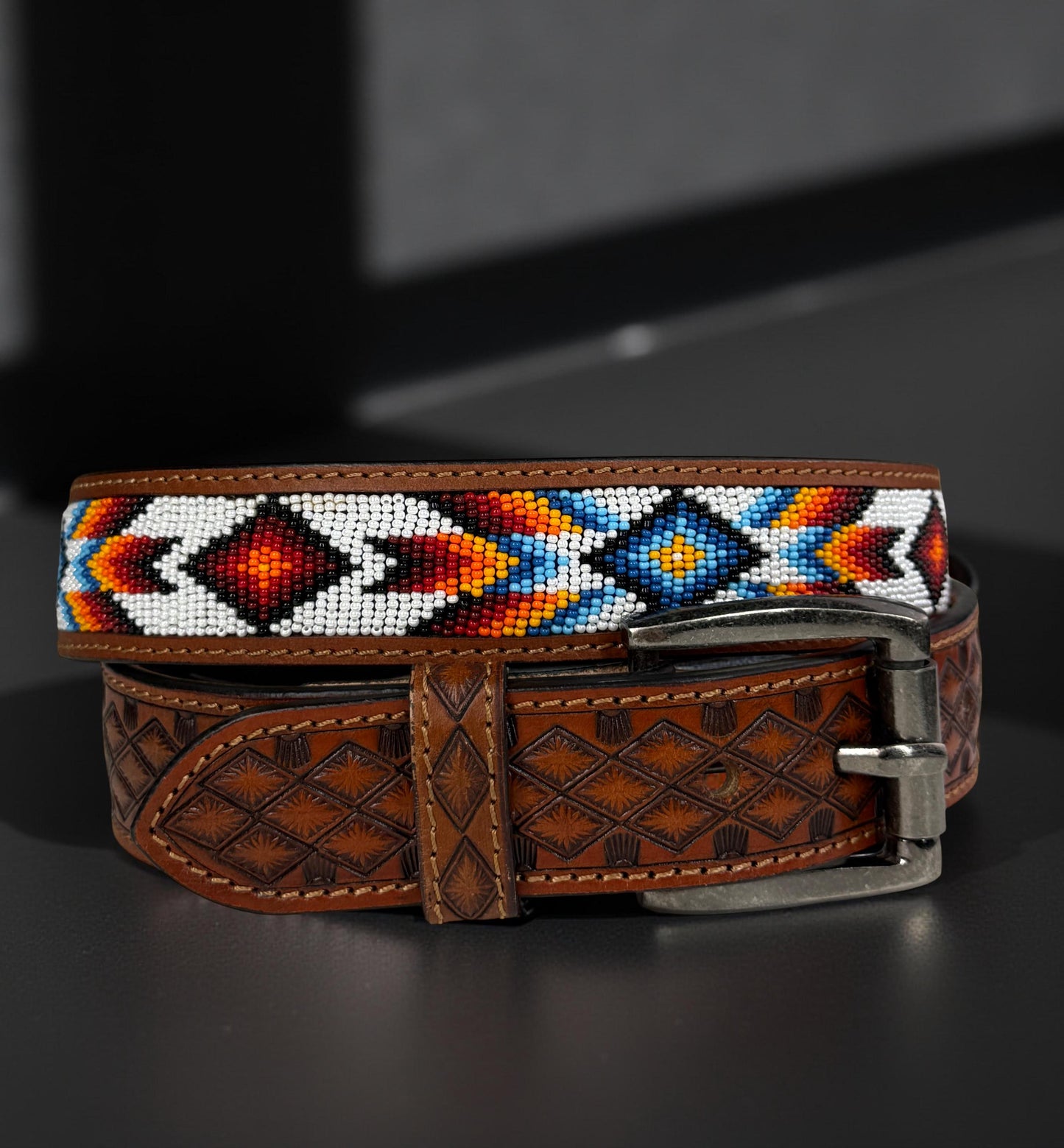 Men's Western Full Grain Genuine Leather Belt