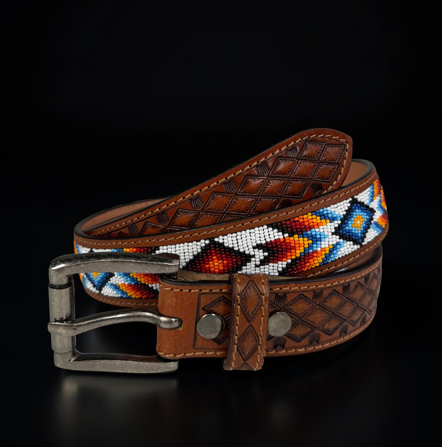 Men's Western Full Grain Genuine Leather Belt