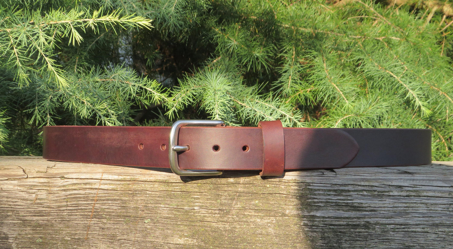 Dark brown Bridle Leather belt