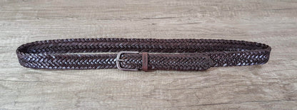 Handcrafted Full Grain brown braided belts