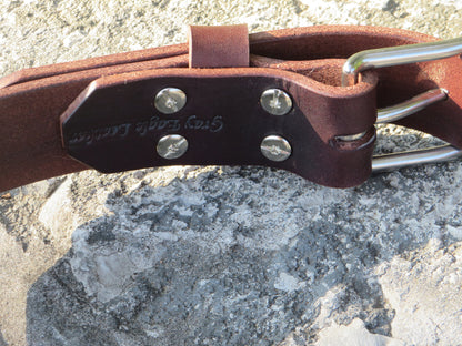 Dark brown Bridle Leather belt