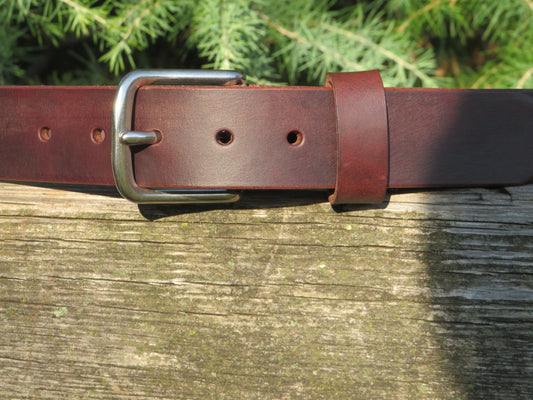 Dark brown Bridle Leather belt