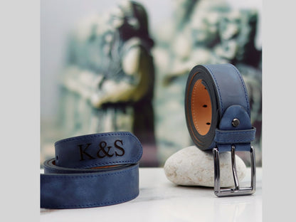 Custom Name Brown Leather Belt