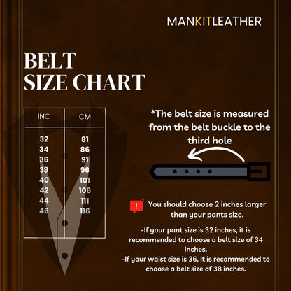 Personalized Black Leather Belt for Daddy