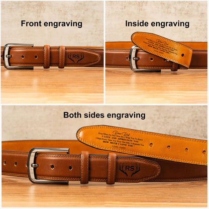 Personalized Leather Belt for Dad