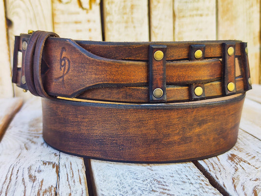Western Brown Leather Belt