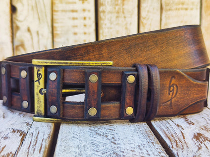 Western Brown Leather Belt
