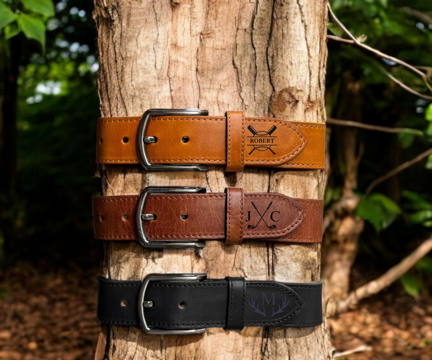 Personalized Leather Belt - Custom Engraved Belt For Men